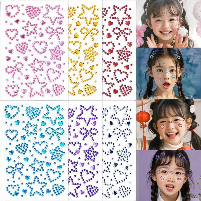 Body Jewelry Stickers - 1 Folha de Adesivos Coloridos de
