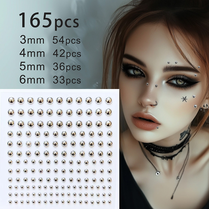 Body Jewelry Stickers - 3d rosto olhos festa maquiagem tatuagem