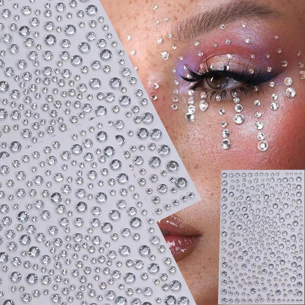 Body Jewelry Stickers - 1 folha de adesivos de strass