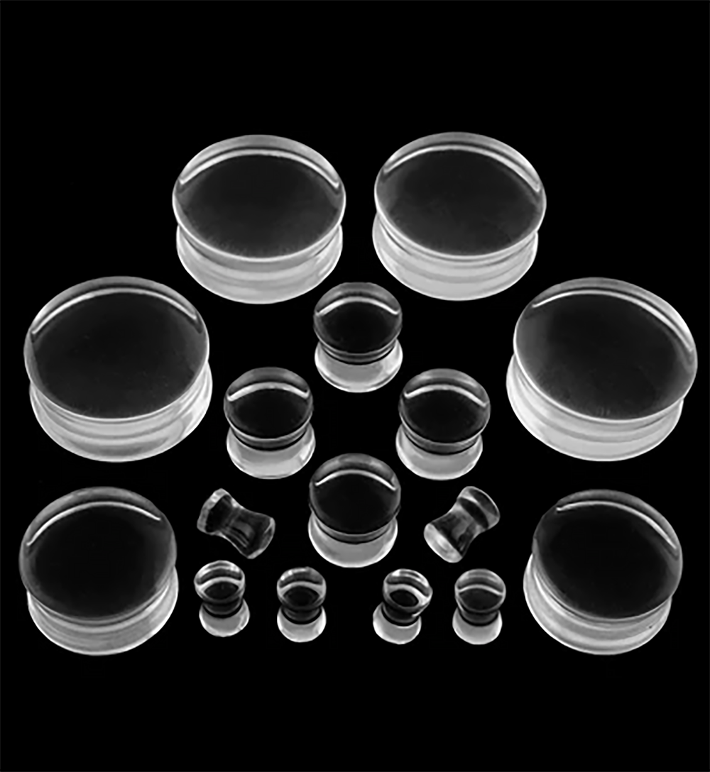 Body Jewelry Ear Gauges - 1 par acrílico transparente cor sólida