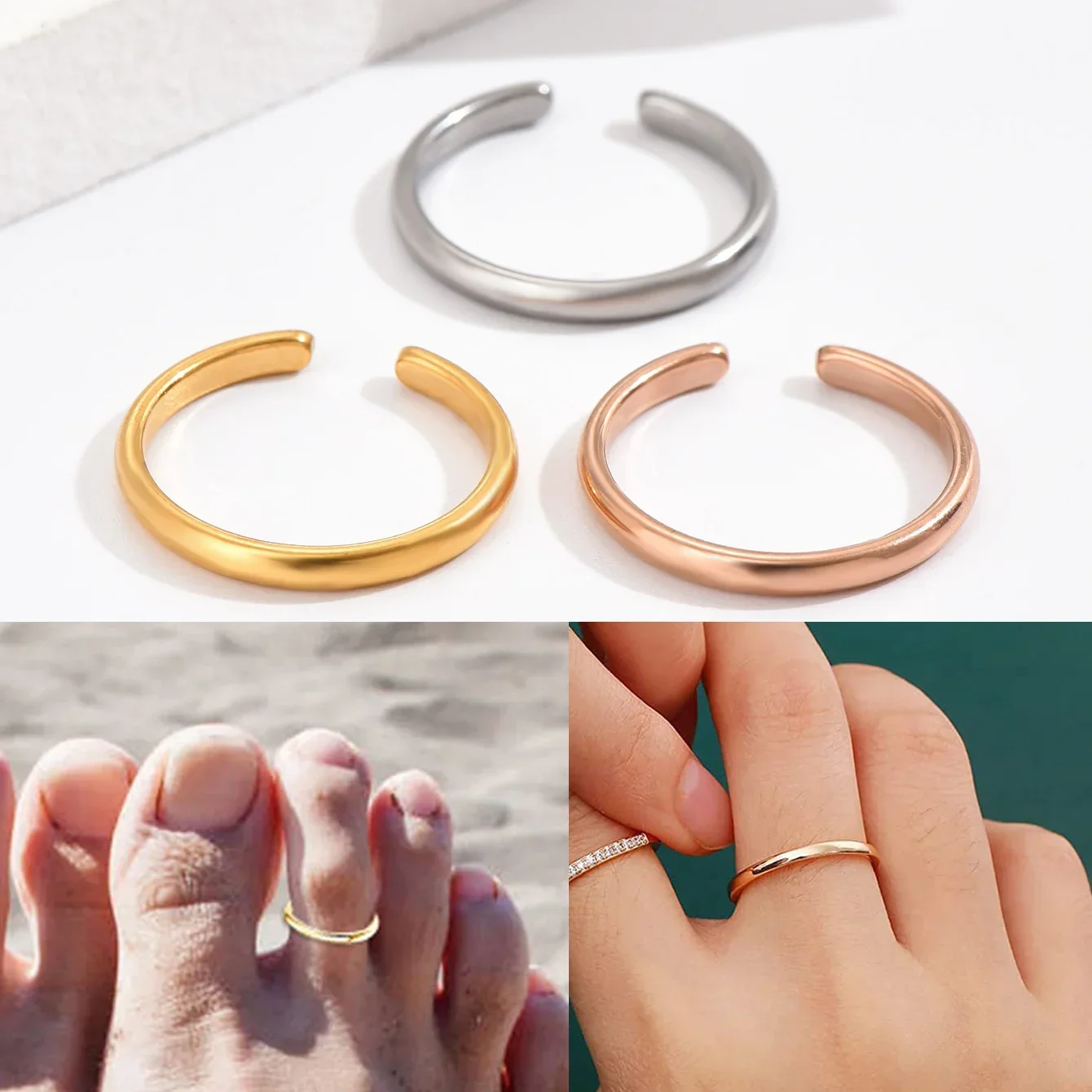 Body Jewelry Rings - 1pc anéis de dedo do pé