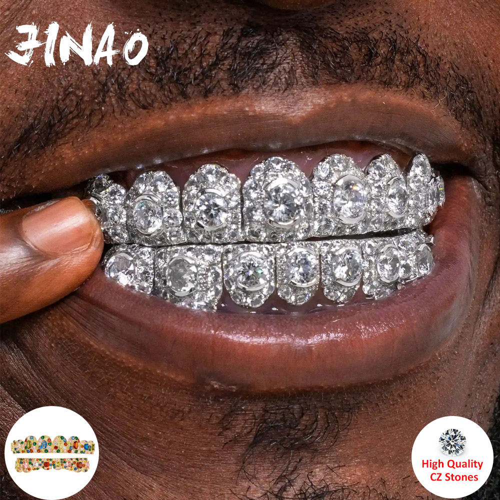 Body Jewelry Men - JINAO Hip Hop Grillz Completo Cravejado