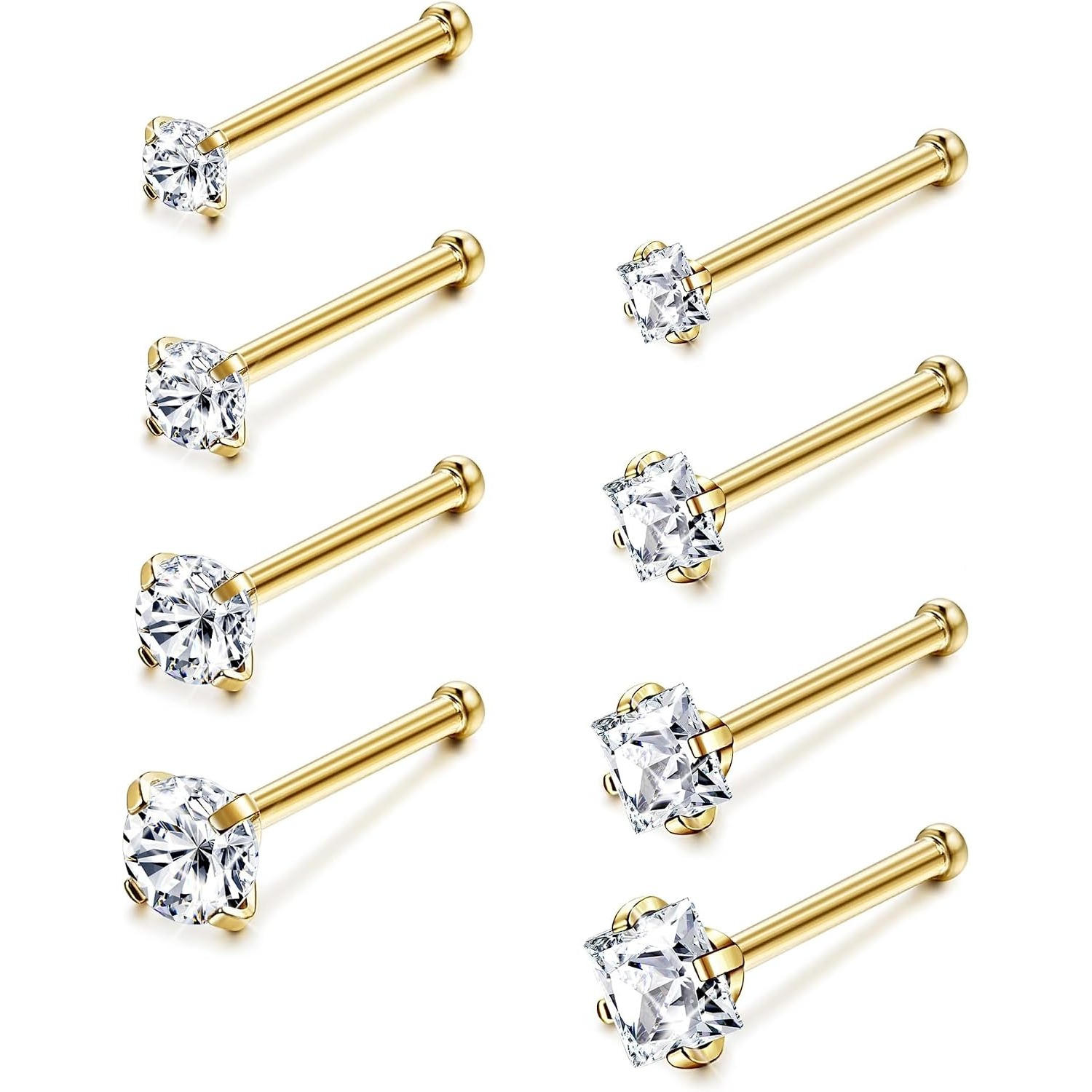 Body Jewelry For Sensitive Skin - ORAZIO 8 Peças 18G 20G Piercing