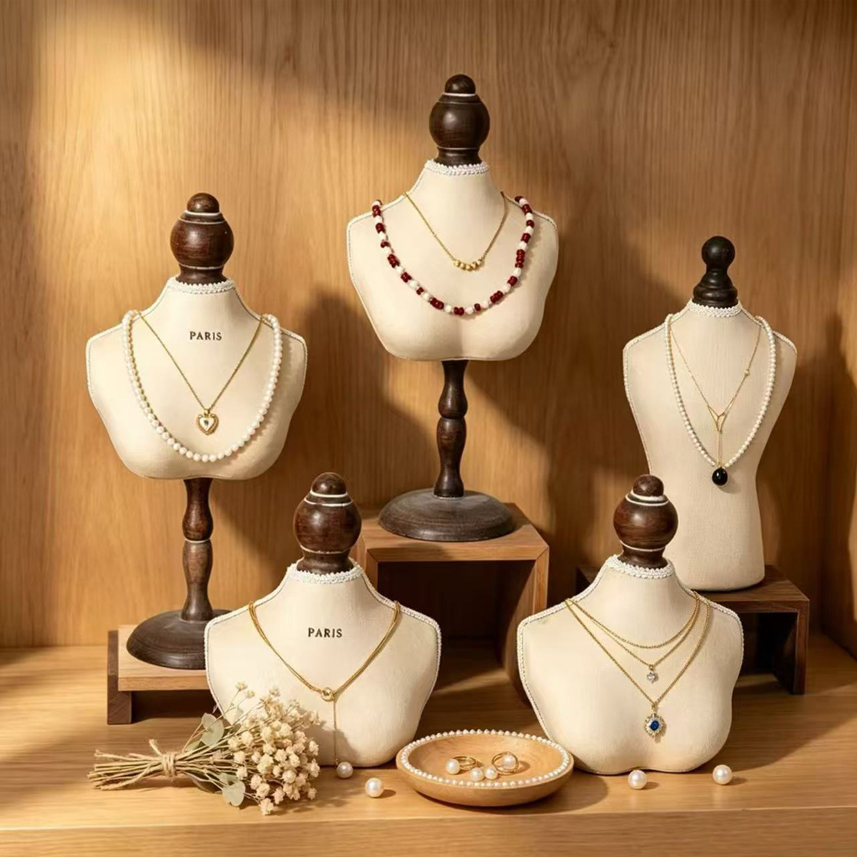 Body Jewelry Holder - Expositor de Colares Vintage em Madeira