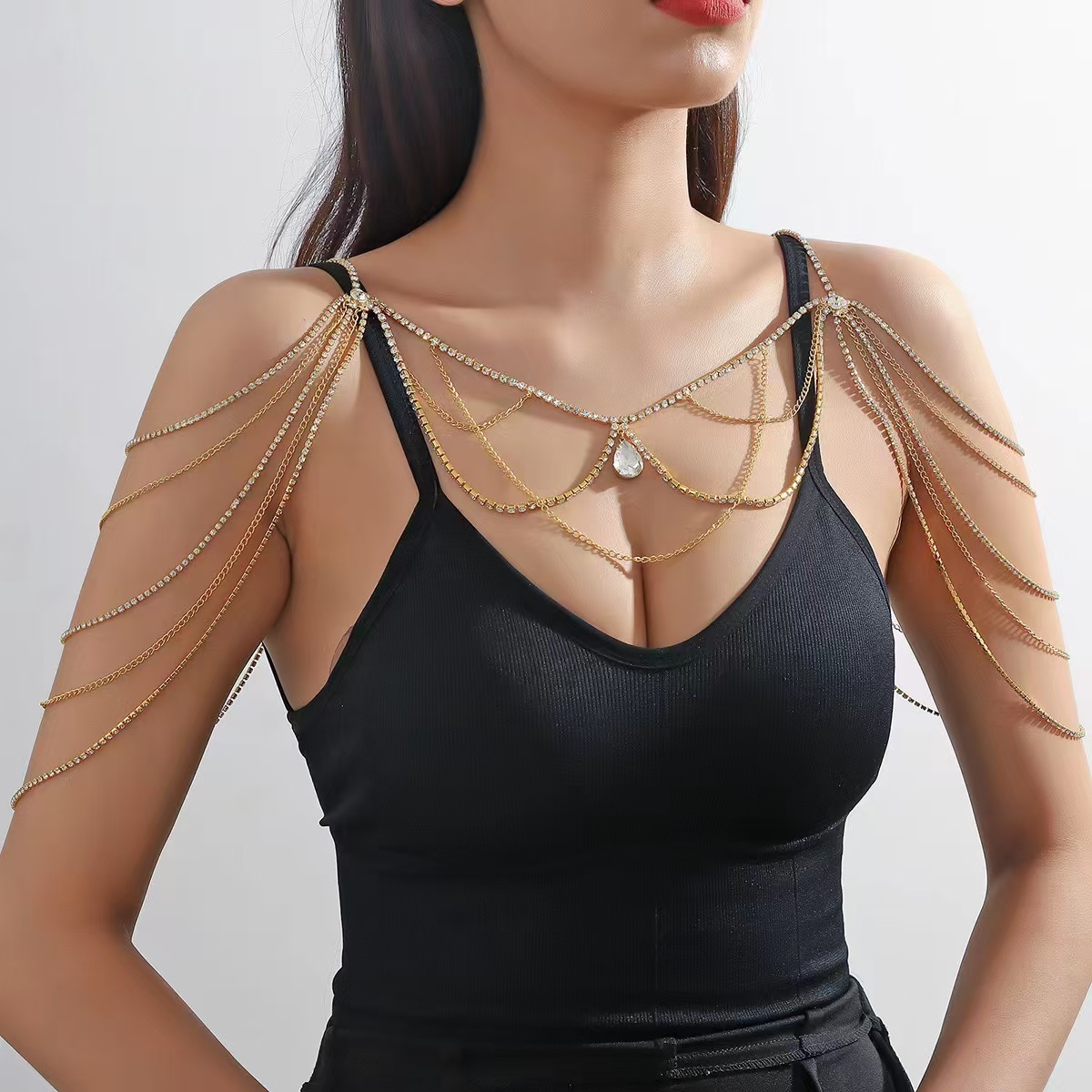 Body Jewelry Rhinestone - Venda quente e strass geométrico explosivo