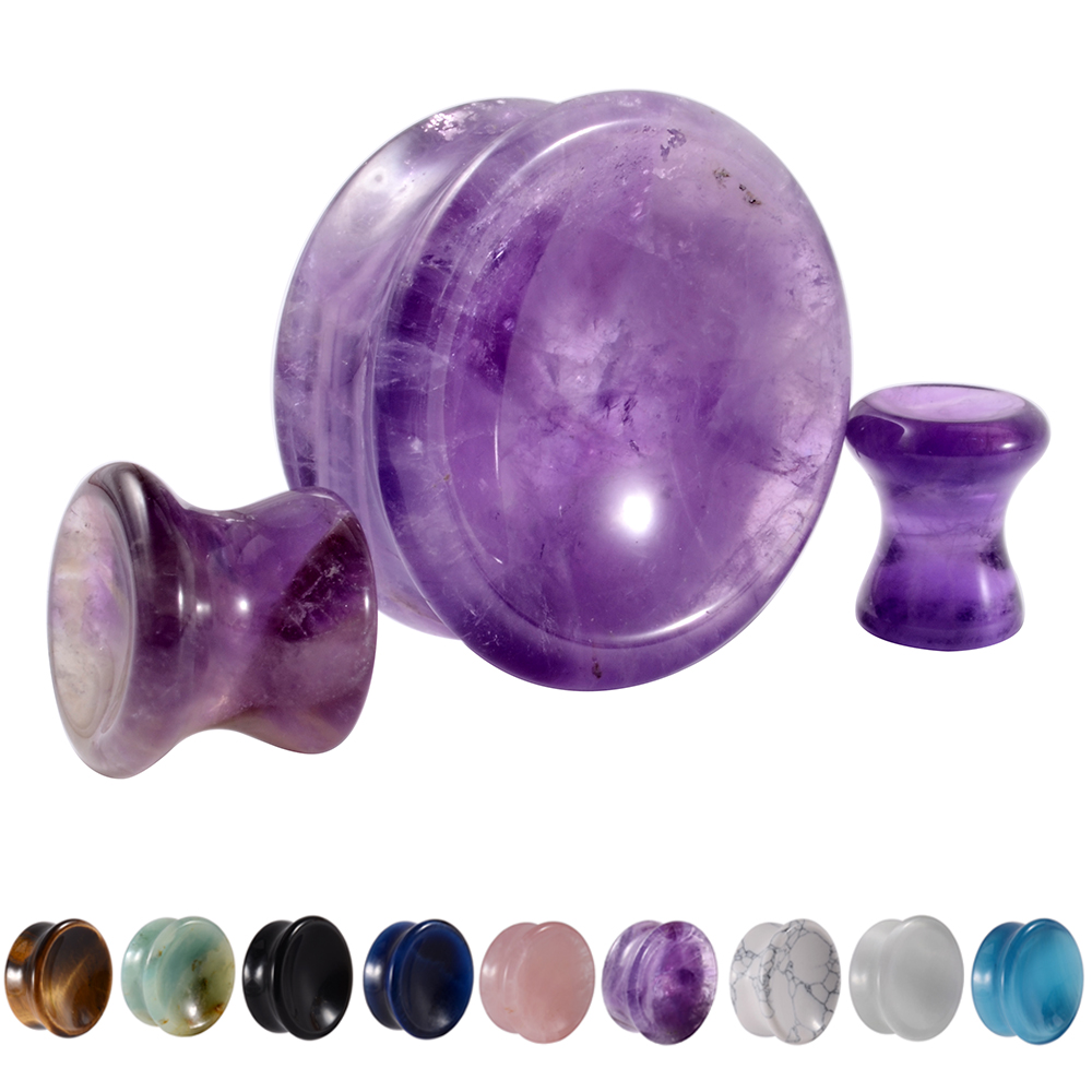 Body Jewelry Ear Gauges - Par de medidores de orelha de