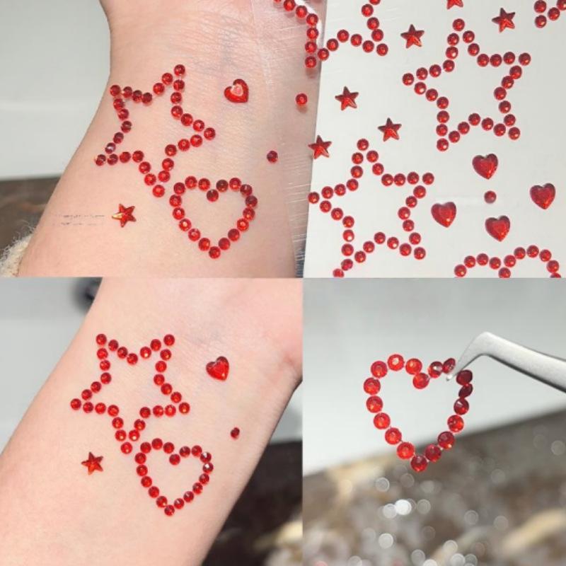 1 Folha de Adesivos Coloridos  - Body Jewelry Stickers avaliação e preço