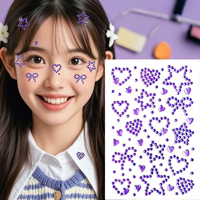 1 Folha de Adesivos Coloridos  - Body Jewelry Stickers avaliação e preço