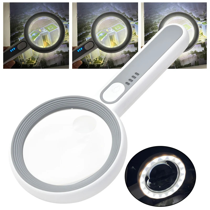 Lupa portátil recarregável 12X - Body Jewelry Websites avaliação e preço