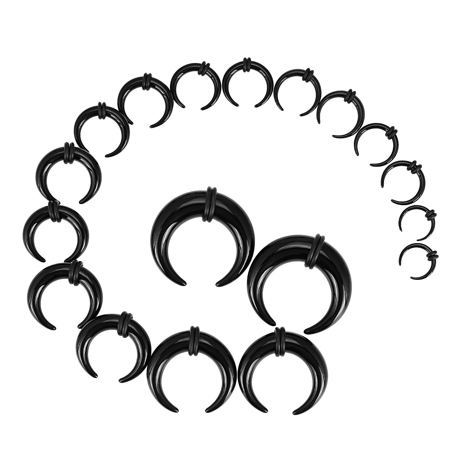 18 pçs acrílico septo pinça ta - Body Jewelry Ear Gauges avaliação e preço