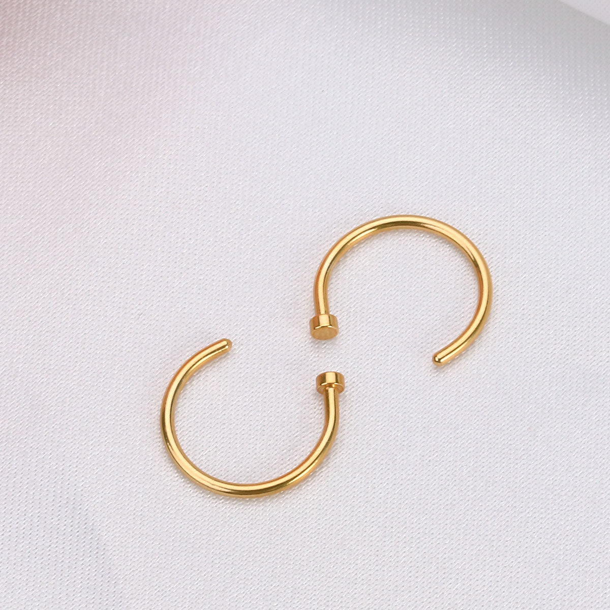 2 unidades de argola para o na - Body Jewelry For Sensitive Skin avaliação e preço