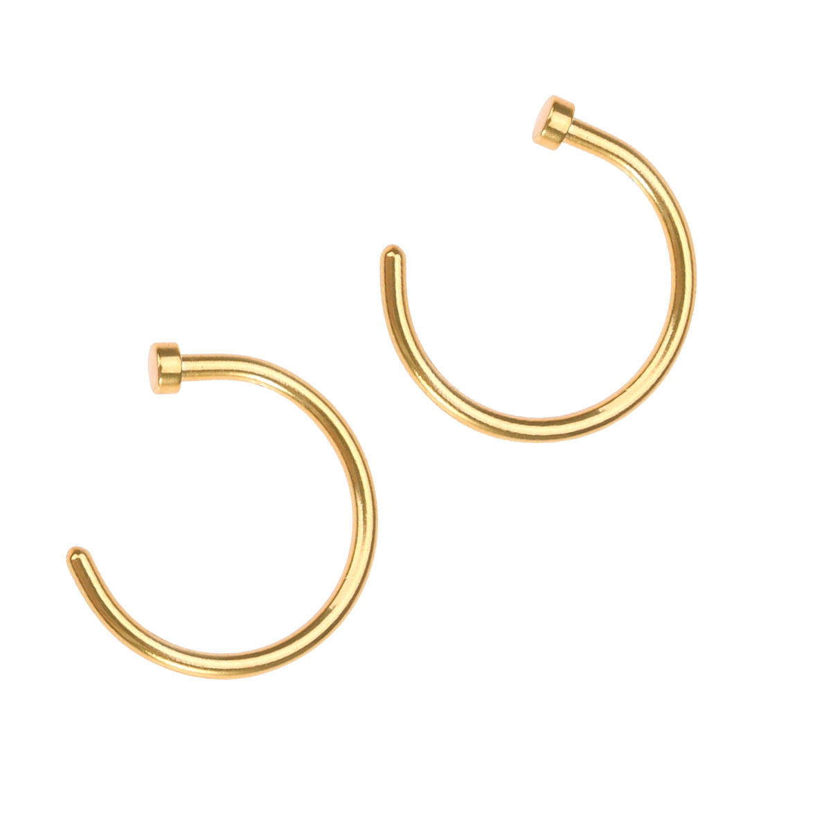 2 unidades de argola para o na - Body Jewelry For Sensitive Skin avaliação e preço