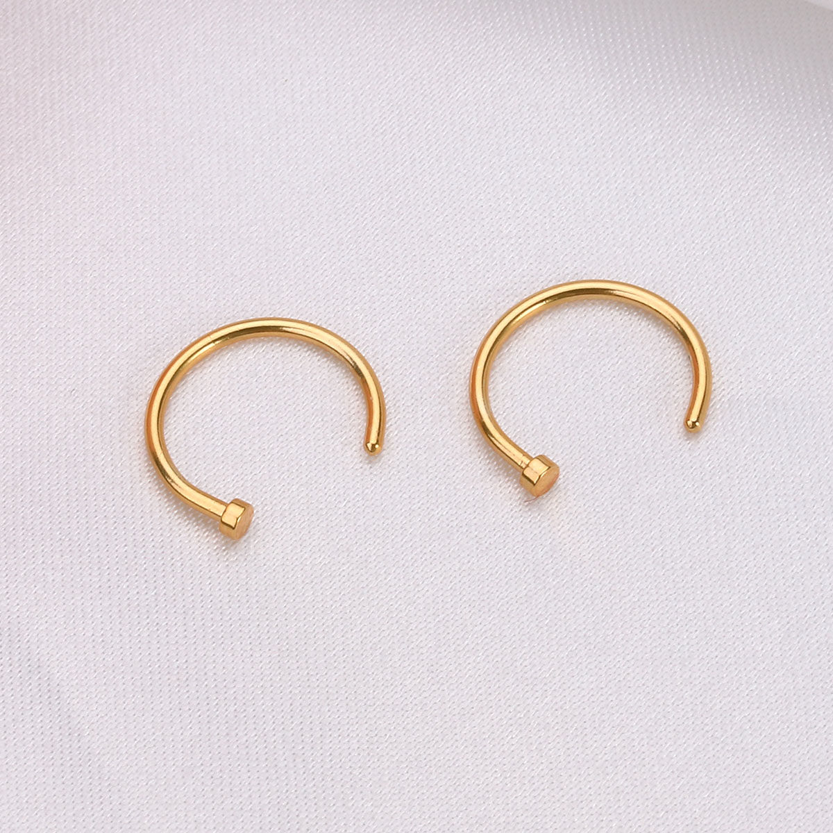 2 unidades de argola para o na - Body Jewelry For Sensitive Skin avaliação e preço