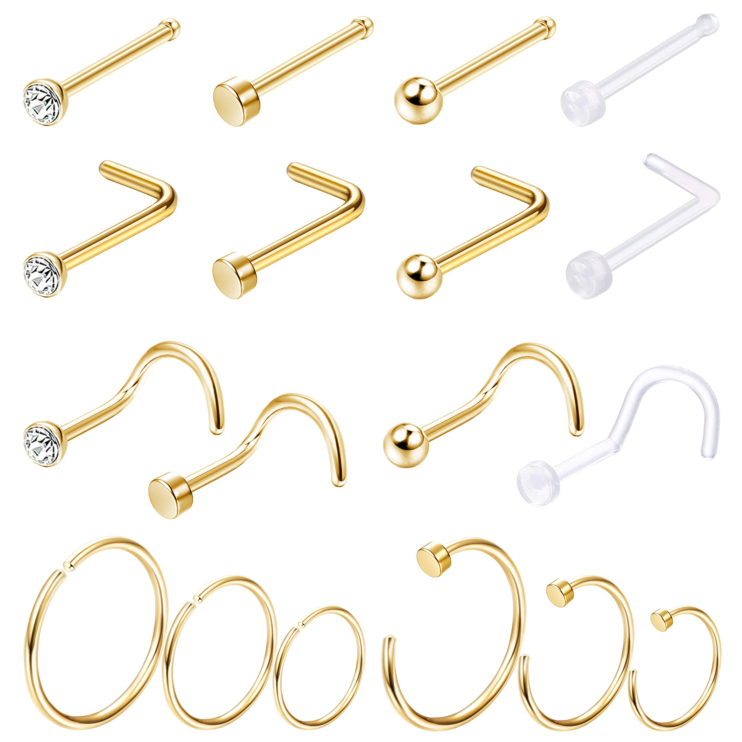 Anel de nariz hipoalergênico p - Body Jewelry For Sensitive Skin avaliação e preço