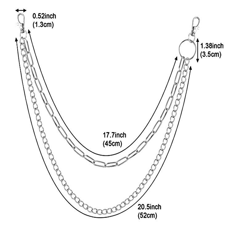 Cadeia de Cintura Dupla de Met - Body Jewelry Men avaliação e preço