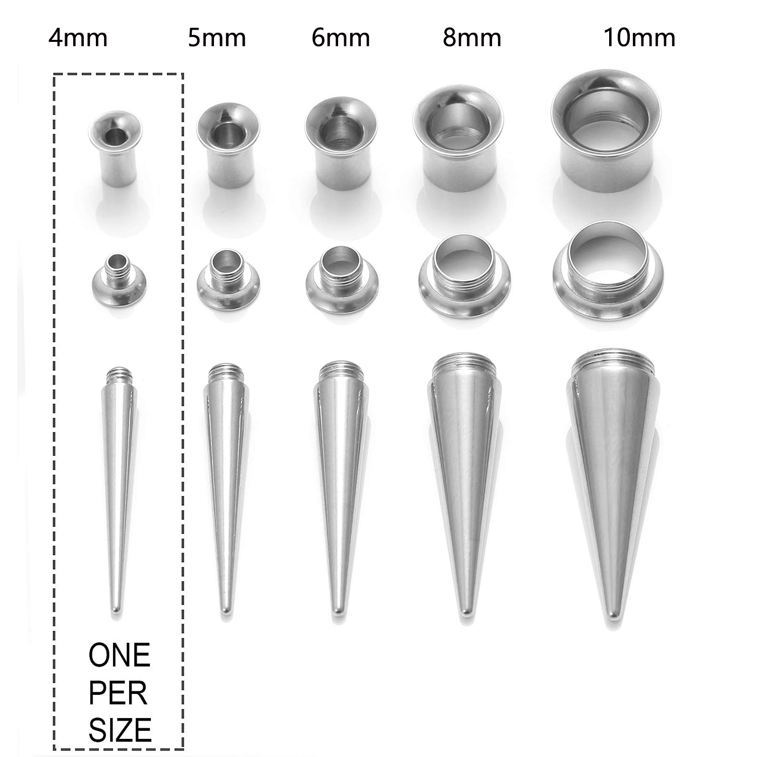 Aço inoxidável Screw-Fit Inter - Body Jewelry Ear Gauges avaliação e preço