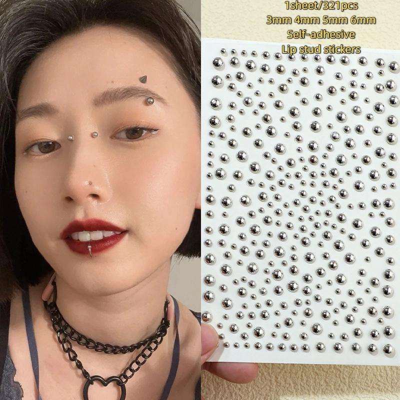 321 pçs não piercing lábio stu - Body Jewelry Stickers avaliação e preço