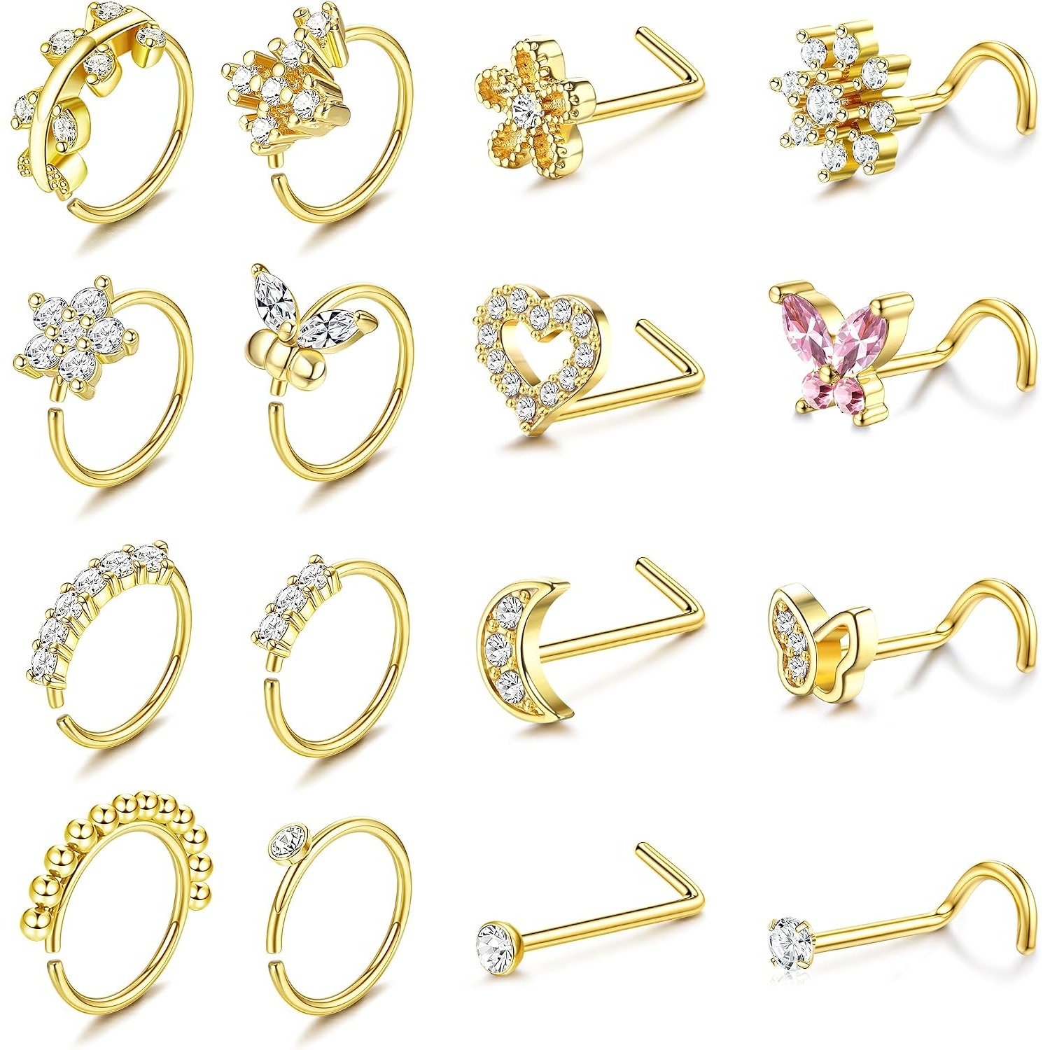 FASACCO 1 peça Anel de Nariz p - Body Jewelry For Sensitive Skin avaliação e preço