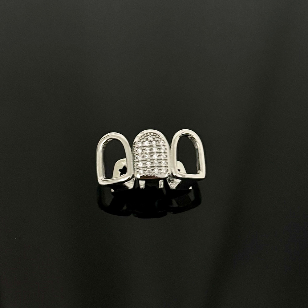 Youngx hip hop três oco zircão - Body Jewelry Men avaliação e preço