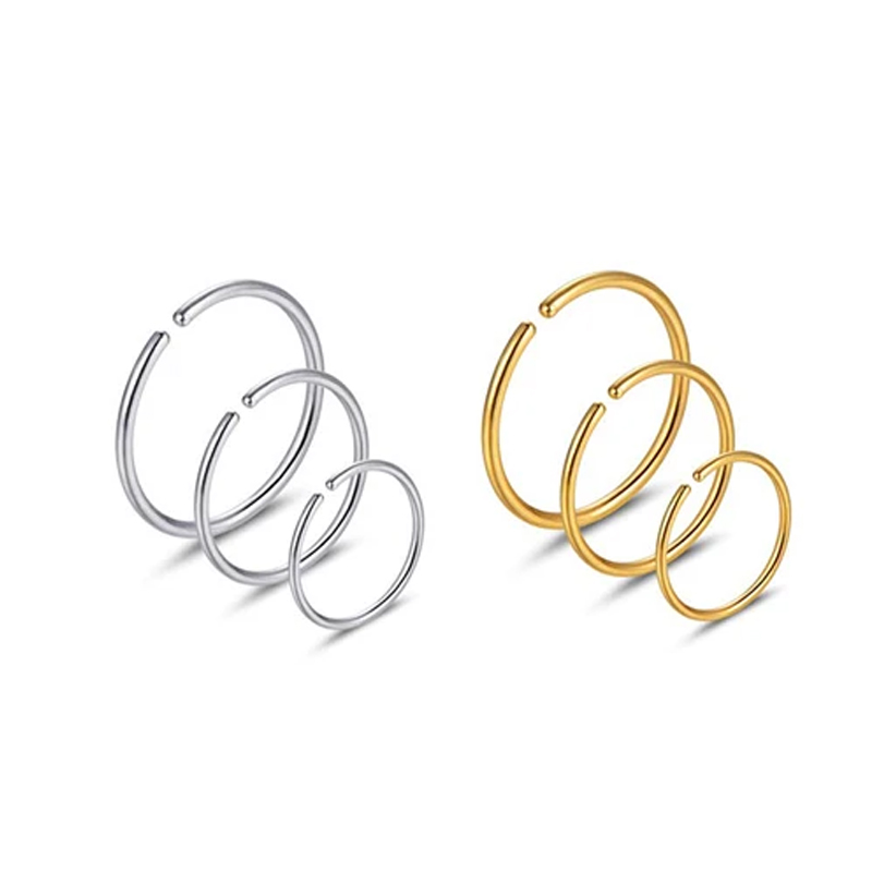 6 peças/lote Argolas Hipoalerg - Body Jewelry Surgical Steel avaliação e preço