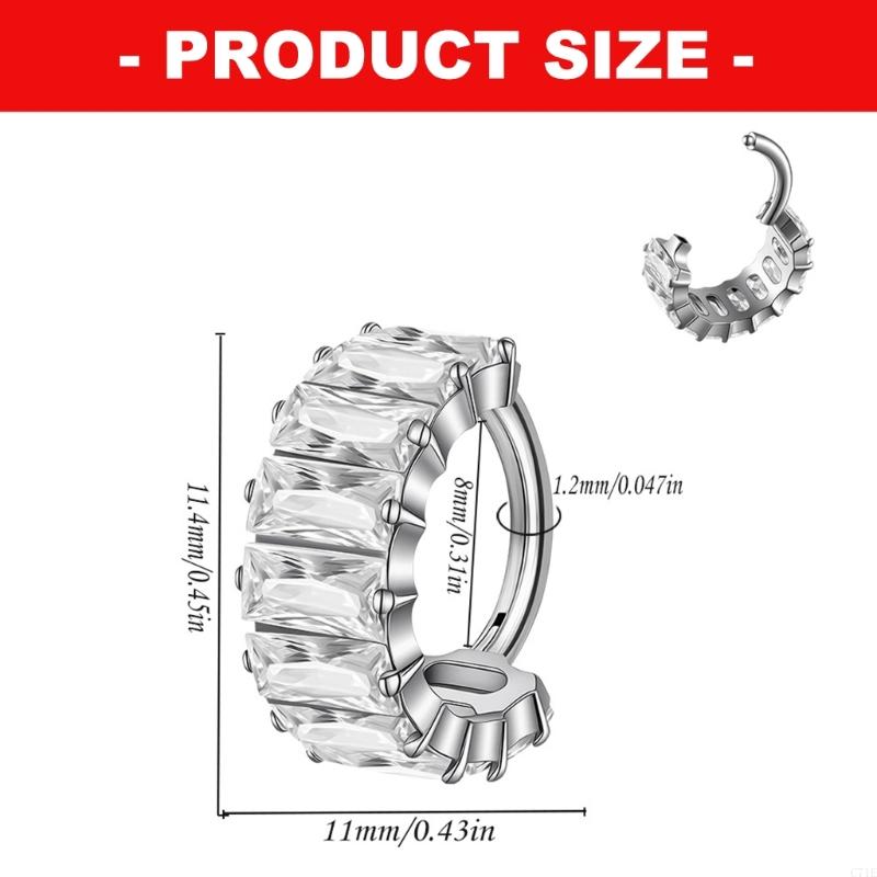 Brinco cartilagem zircônia qua - Body Jewelry For Sensitive Skin avaliação e preço