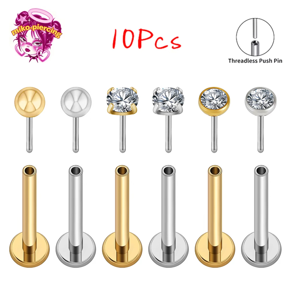 10 Peças ASTM F136 Titânio 20G - Body Jewelry Bulk avaliação e preço