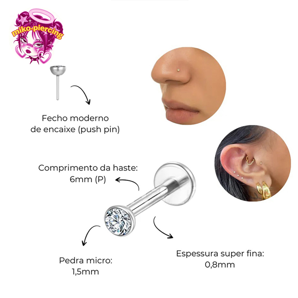 10 Peças ASTM F136 Titânio 20G - Body Jewelry Bulk avaliação e preço