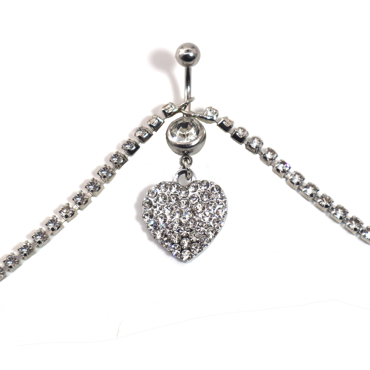 Cruz coração strass umbigo ane - Body Jewelry Rings avaliação e preço
