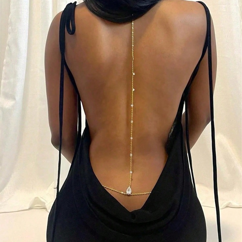 Noiva sem costas strass waterd - Body Jewelry By The Chain Gang avaliação e preço
