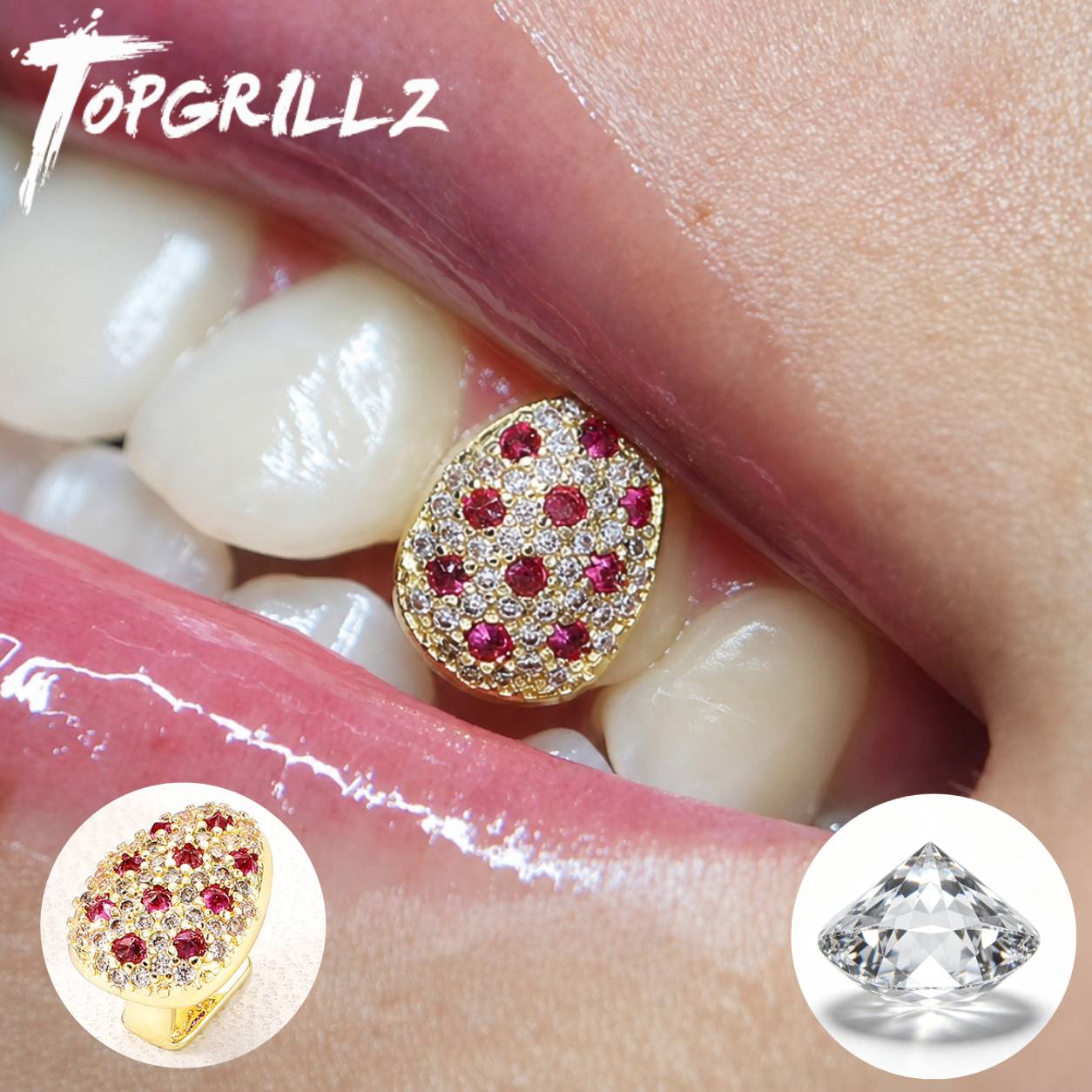 TOPGRILLZ Grillz de Dente Únic - Body Jewelry Men avaliação e preço