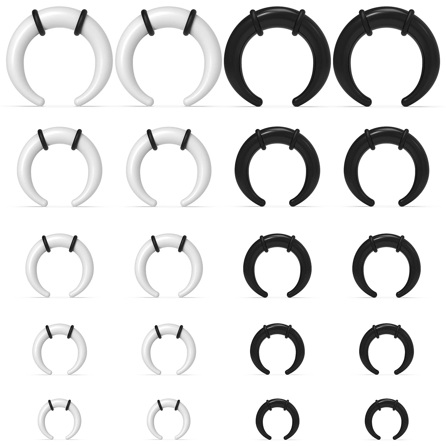 Anéis de septo grandes 14g 12g - Body Jewelry Ear Gauges avaliação e preço